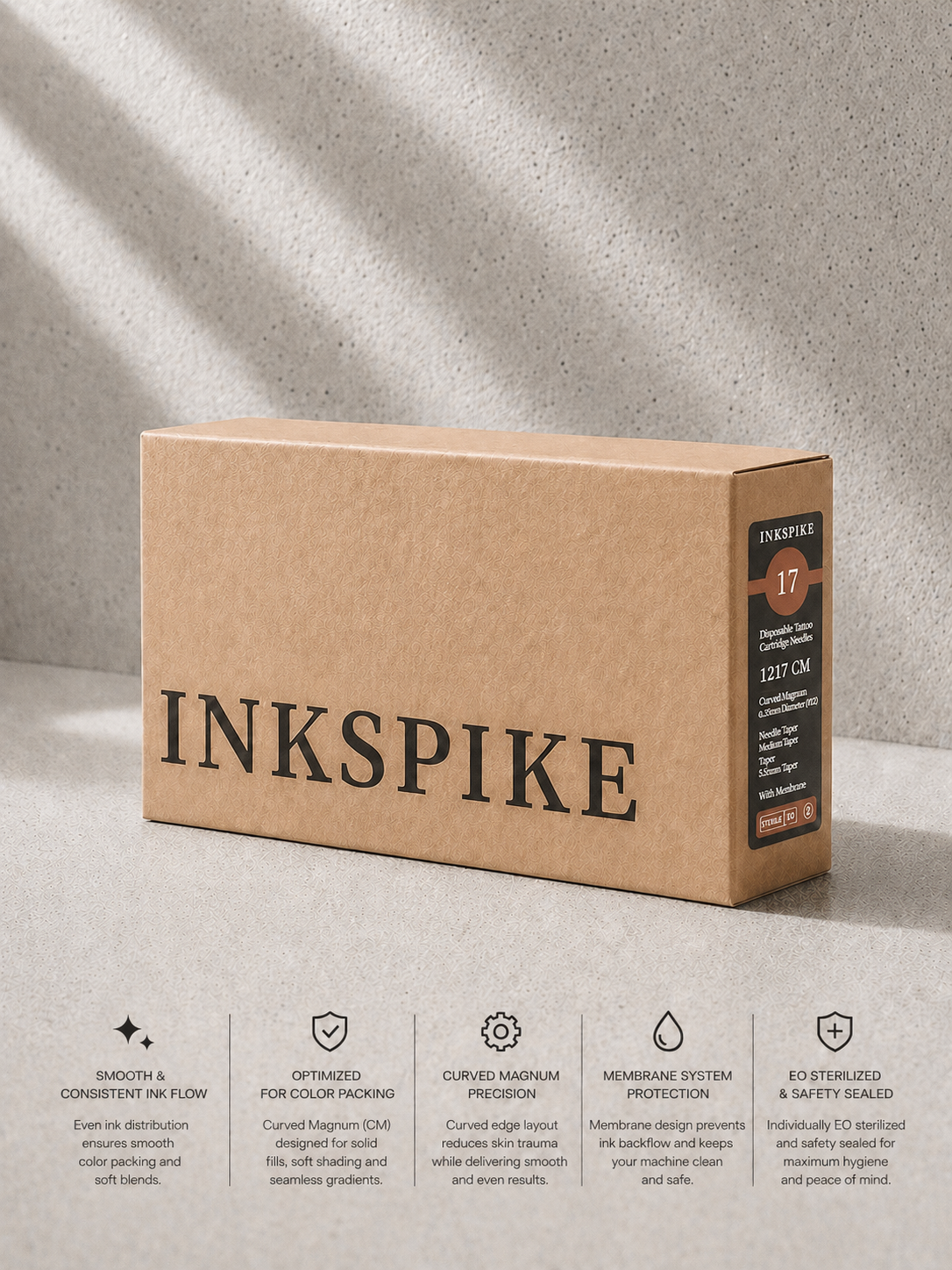Inkspike  Curved Magnum Tattoo Cartridge Needles (#1217)- Ultra Fine Shading & Detail Cartridge Needles | Inkspike