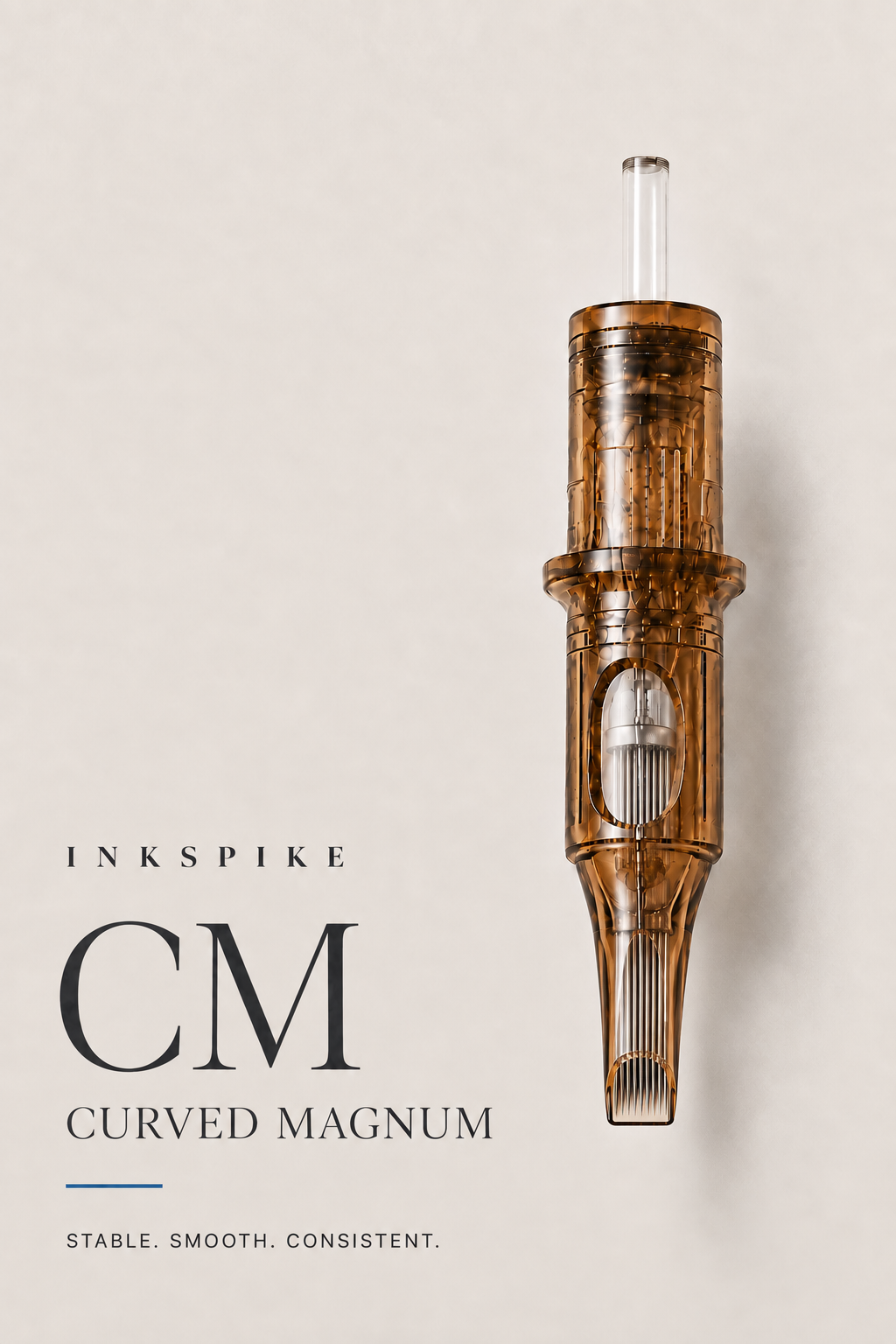 Inkspike Curved Magnum Tattoo Cartridge Needles Product Features Infographic – Semi-Curved Magnum Design for Smooth Shading, Soft Blending and Consistent Ink Flow