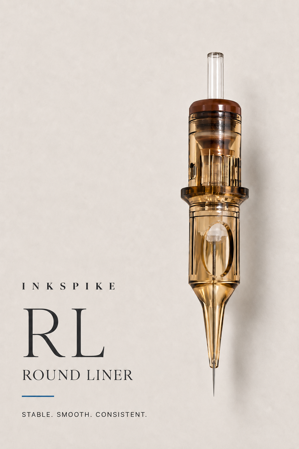 I.nkspike  Round Liner RL tattoo cartridge needle with maximum stability, smooth ink flow, and precise lining performance