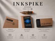 Inkspike professional tattoo cartridge needle packaging with drawer-style box design and premium tattoo supply presentation